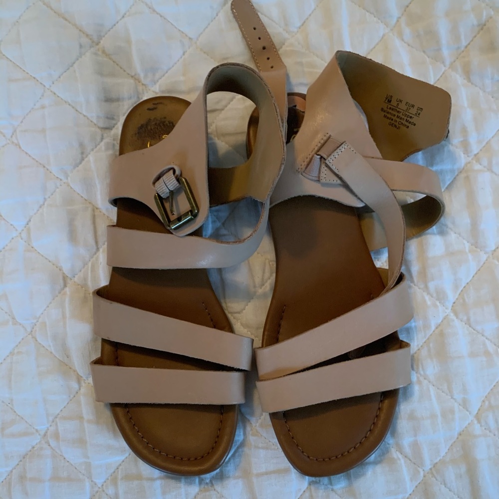Franco Sarto Nude Strappy Sandals